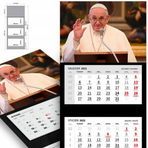 Trójdzielny Kalendarz 2023 FRANCISZEK II Top Wzory