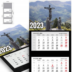 Trójdzielny Kalendarz 2023 JEZUS RELIGIJNY Wzory