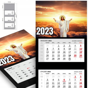 Trójdzielny Kalendarz 2023 JEZUS RELIGIJNY Wzory