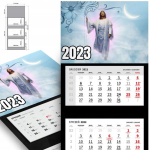 Trójdzielny Kalendarz 2023 JEZUS RELIGIJNY Wzory