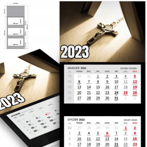 Trójdzielny Kalendarz 2023 JEZUS RELIGIJNY Wzory