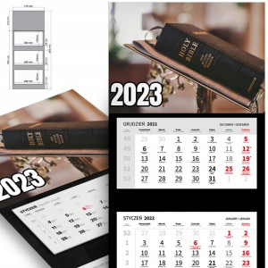 Trójdzielny Kalendarz 2023 JEZUS RELIGIJNY Wzory