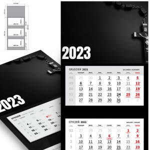 Trójdzielny Kalendarz 2023 JEZUS RELIGIJNY Wzory