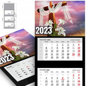 Trójdzielny Kalendarz 2023 JEZUS RELIGIJNY Wzory