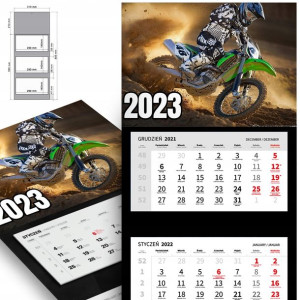 Trójdzielny Kalendarz 2023 MOTOCROSS Rally Wzory