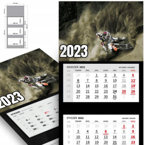 Trójdzielny Kalendarz 2023 MOTOCROSS Rally Wzory