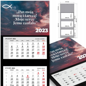 Trójdzielny Kalendarz 2023 PAN MOJĄ TARCZĄ Wzory