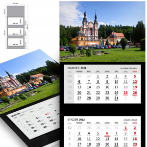 Trójdzielny Kalendarz 2023 PIĘKNA POLSKA Top Wzory