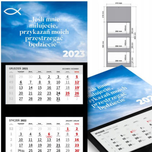 Trójdzielny Kalendarz 2023 RELIGIJNE BIBLIJNE Wz