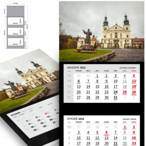 Trójdzielny Kalendarz 2023 SANKTUARIA Top Wzory