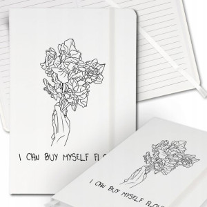 Notes Biały A5 Bullet Journal BUY MYSELF Top Wzory