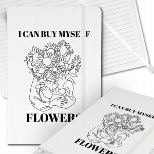 Notes Biały A5 Bullet Journal FLOWERS Top Wzory