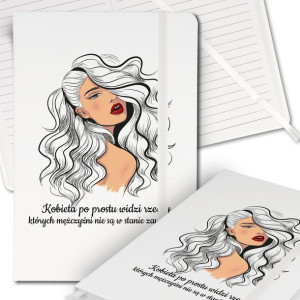 Notes Biały A5 Bullet Journal KOBIETA WIDZI Top Wz