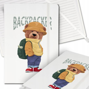 Notes Biały A5 Bullet Journal Miś Teddy Wzory