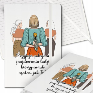 Notes Biały A5 Bullet Journal PRZYJAŹŃ Kobiece Wz