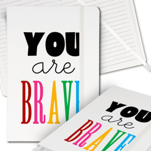 Notes Biały A5 Bullet Journal YOU ARE BRAVE Wzory