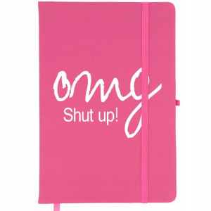 Notes Planer A5 Bullet Journal Róż OMG SHUT UP Wz
