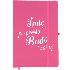 Notes Różowy A5 Bullet Journal BĄDŹ SOBĄ IMIE Wz