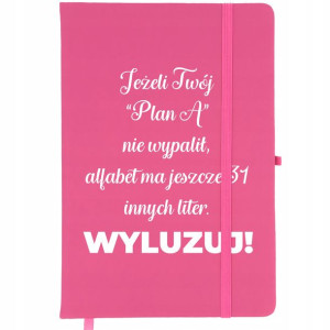 Notes Różowy A5 Bullet Journal MOTYWACYJNE Wzory