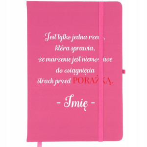 Notes Różowy A5 Bullet Journal MOTYWACYJNE Wzory