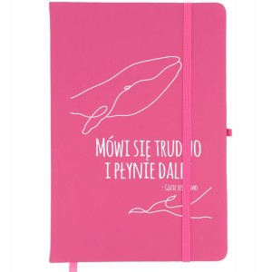 Notes Różowy A5 Bullet Journal PŁYŃ DALEJ Wzory