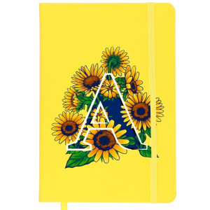 Notes Żółty A5 Bullet SUNFLOWER INICJAŁY Wzory