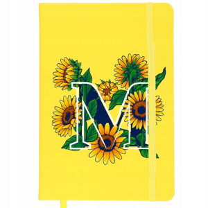 Notes Żółty A5 Bullet SUNFLOWER INICJAŁY Wzory