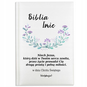 BIBLIA dla DZIECI Prezent na CHRZEST Własne IMIĘ