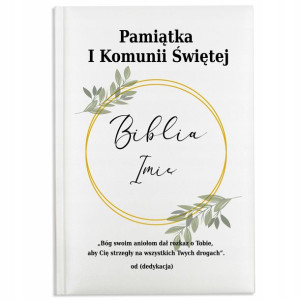 BIBLIA dla DZIECI Prezent na I KOMUNIĘ Własne IMIĘ
