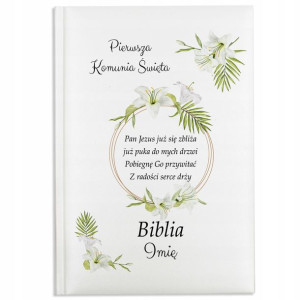 BIBLIA na Pamiątkę Pierwszej Komuni Świętej IMIĘ