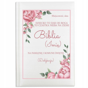 BIBLIA na Pamiątkę Pierwszej Komunii Świętej IMIĘ
