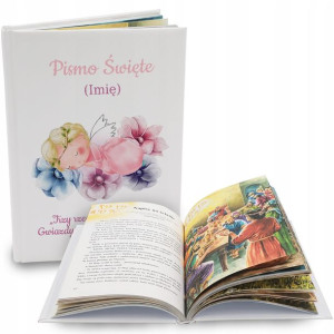 BIBLIA Personalizowana Prezent na CHRZEST WZORY