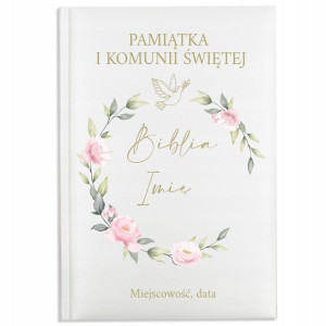 BIBLIA Personalizowana Prezent na I KOMUNIĘ WZORY