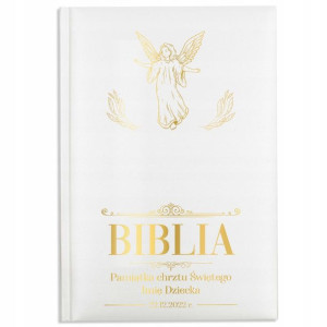 Personalizowana BIBLIA Prezent na CHRZEST GOLD