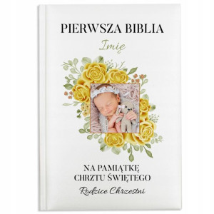 Personalizowana PIERWSZA BIBLIA Prezent na CHRZEST