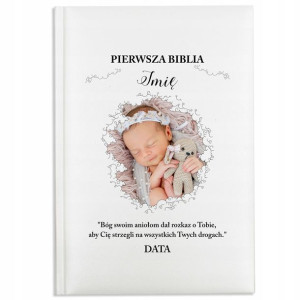 PIERWSZA BIBLIA Na Prezent Chrzest Święty IMIĘ Wz