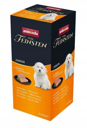 Animonda0 Vom Fein Puppy Drób Serca Indyk 6x150g