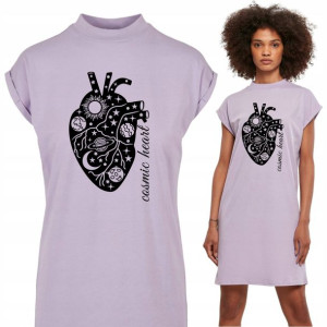 Koszula Nocna Lawendowa COSMIC HEART Różne Wzory L