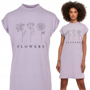 Koszula Nocna Lawendowa FLOWERS Różne Wzory M