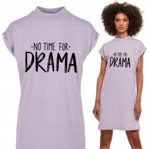 Koszula Nocna Lawendowa NO TIME FOR DRAMA Wzory S