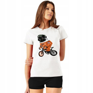 Koszulka Damska Biała T-shirt Teddy Misie Wzory M