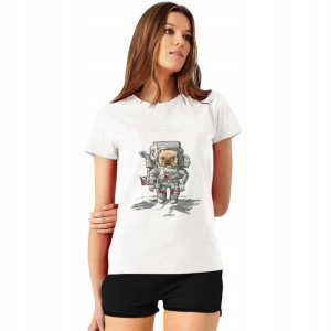 Koszulka Damska Biała T-shirt Teddy Misie Wzory M