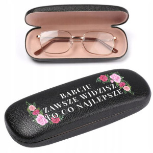 Etui Czarne Na Okulary NA DZIEŃ BABCI Dla Babci Wz