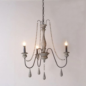 Drewniany Żyrandol French Country Vintage Żyrandol A