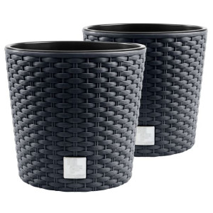 2X Doniczka Donica Rato DRTUS250L imitacja Rattanu