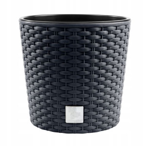 Donica Doniczka RATO LOW DRTUS250L ratan Antracyt