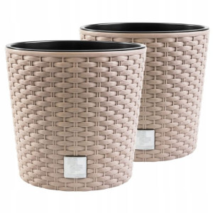 2X Doniczka Donica Rato DRTUS400L imitacja Rattanu