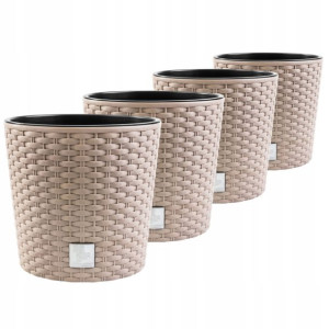 4X Doniczka Donica Rato DRTUS250L imitacja Rattanu