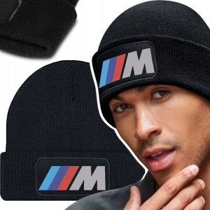 Zimowa Wygodna Czapka Czarna M-POWER Mix Wzorów