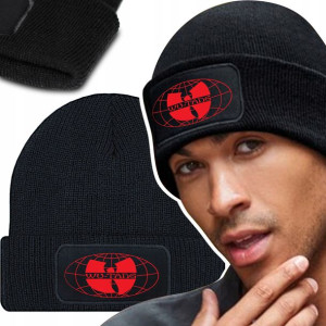 Zimowa Wygodna Czapka Czarna WU TANG Dużo Wzorów